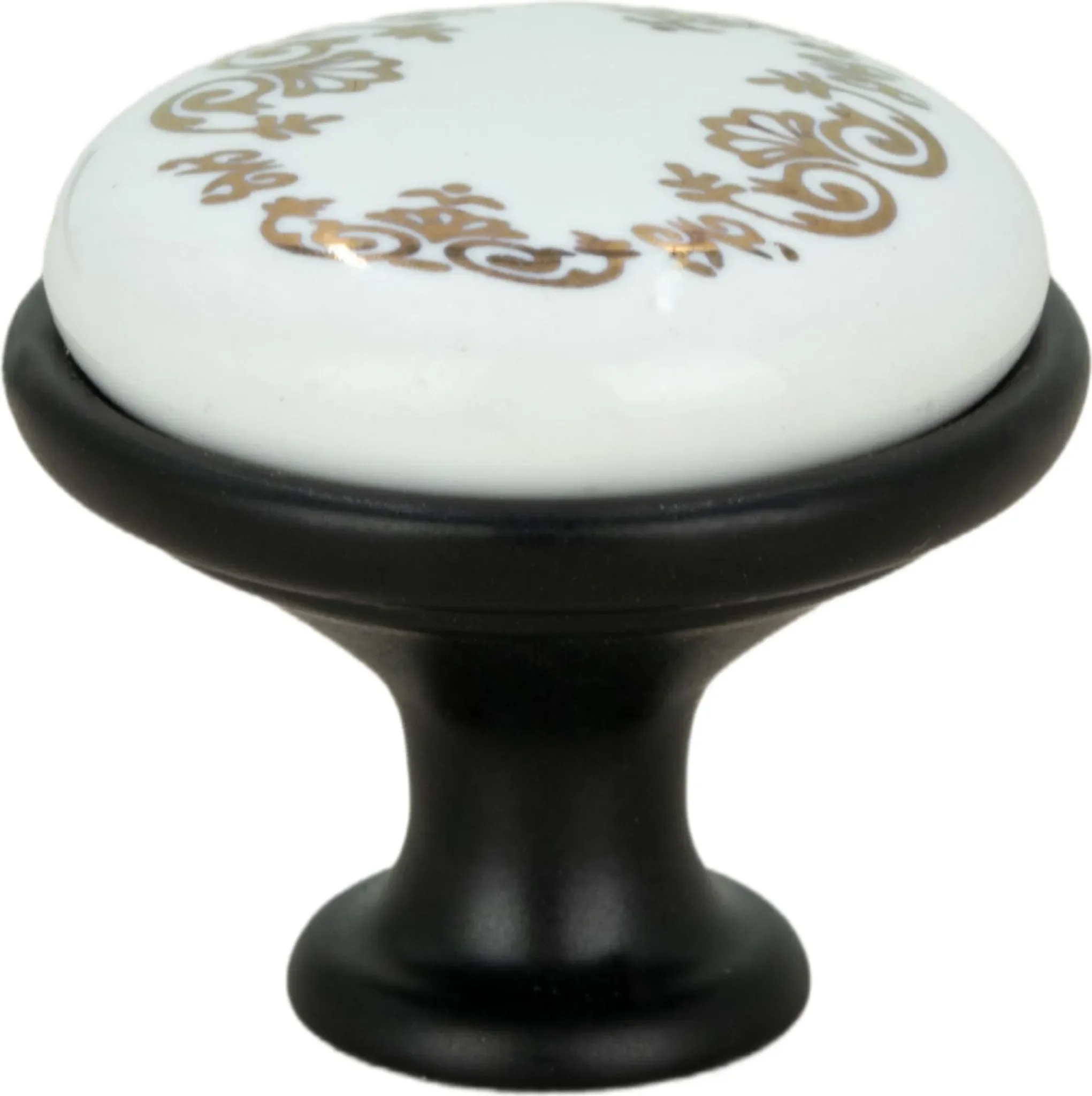 B & B – Möbelknopf Keramik „Retro Schwarz“ Ø 2,7 cm