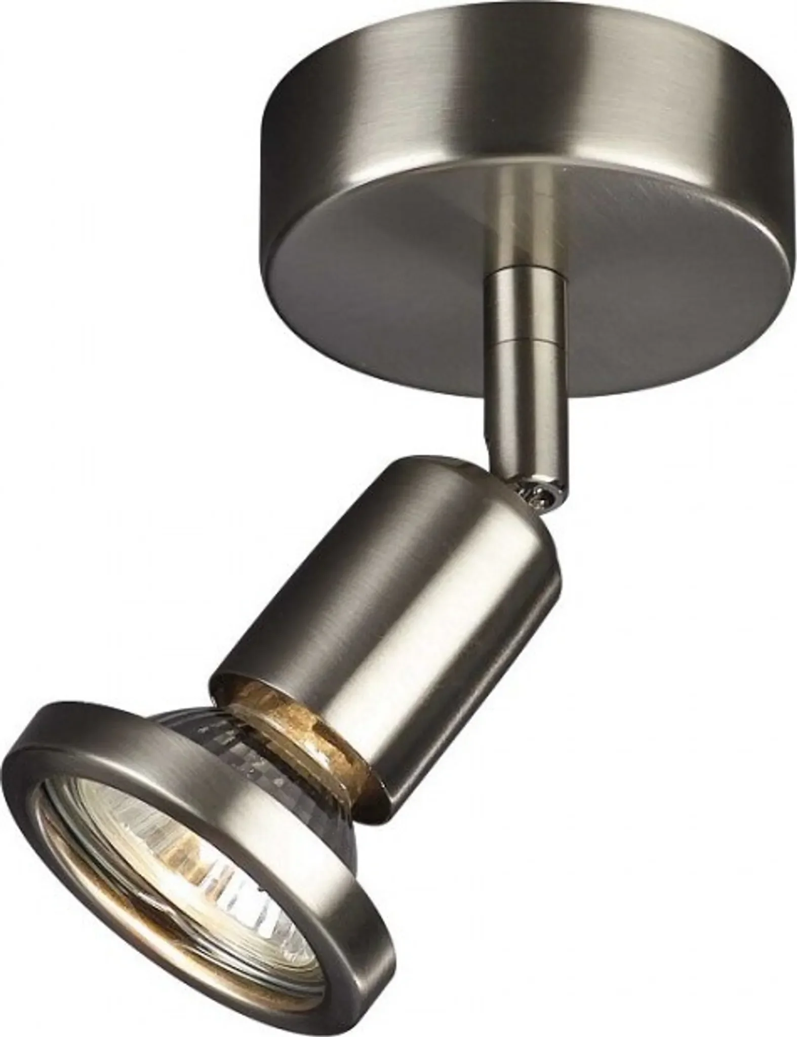 Massive Wand- & Deckenspot „Pobos“ – GU10, Edelstahloptik