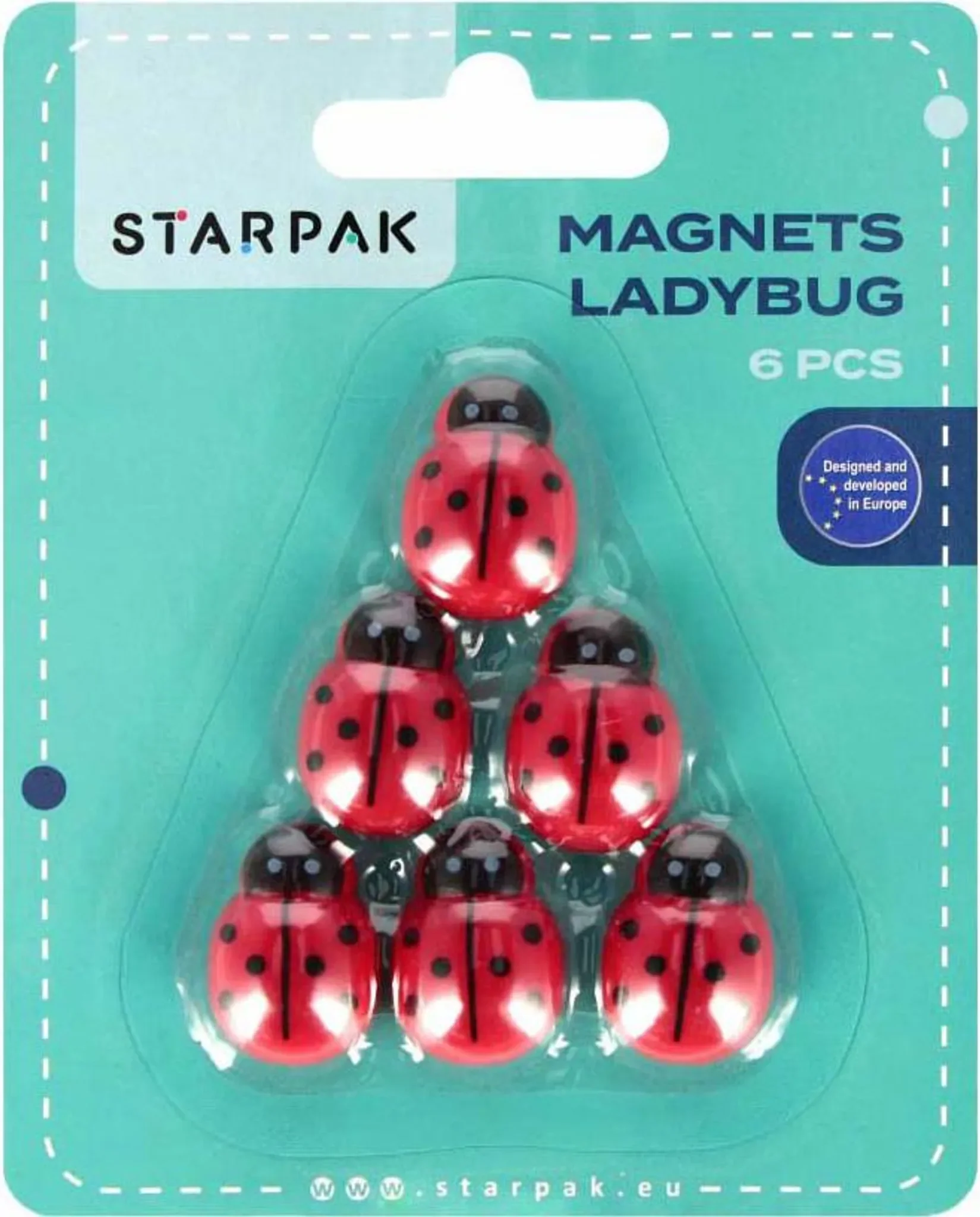 Marienkäfer-Magnete – Set mit 6 Stück