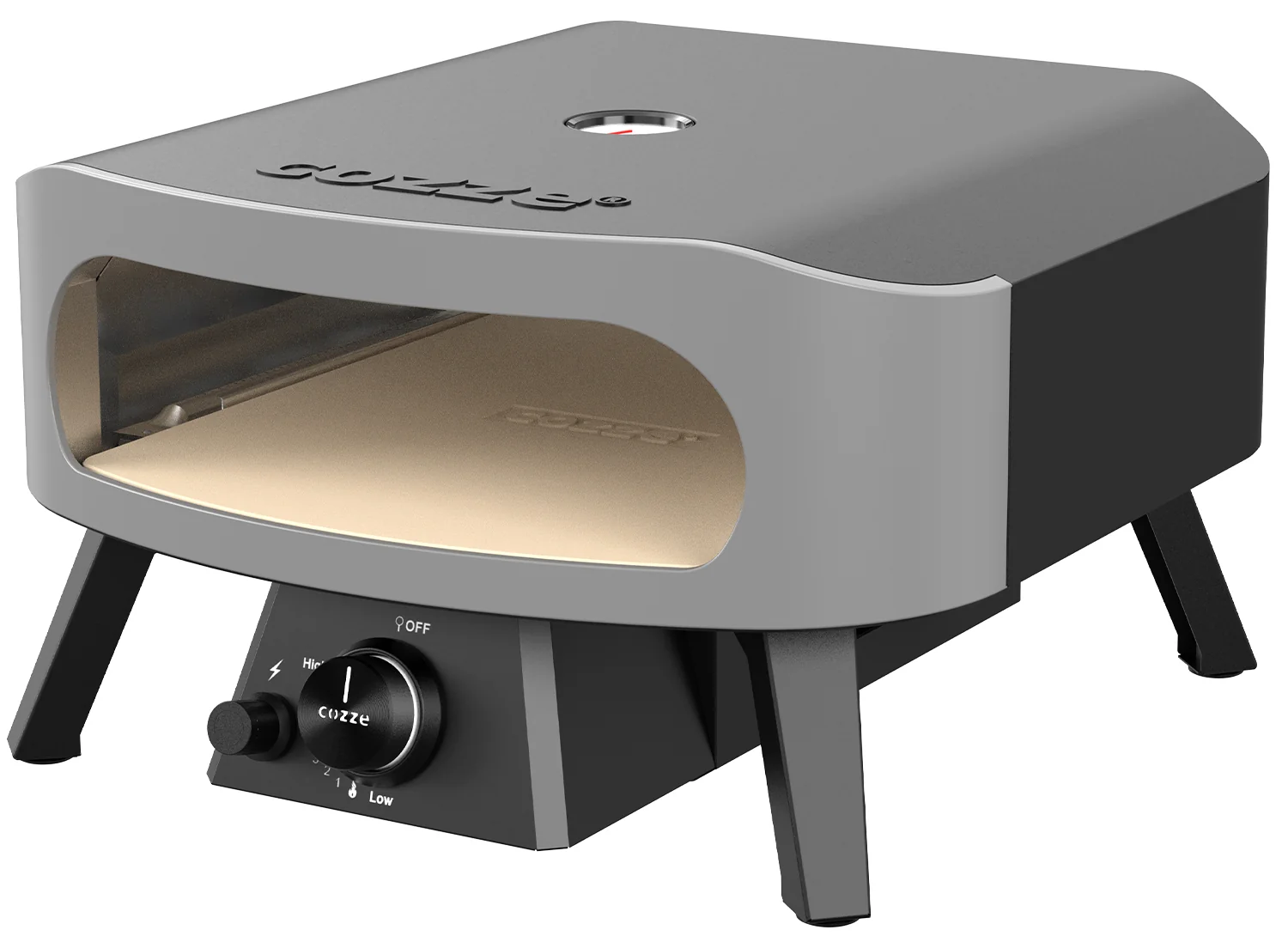 COZZE CLASSIC Pizzaofen – Gas, 34 cm (13 Zoll), inkl. Hitzeschild