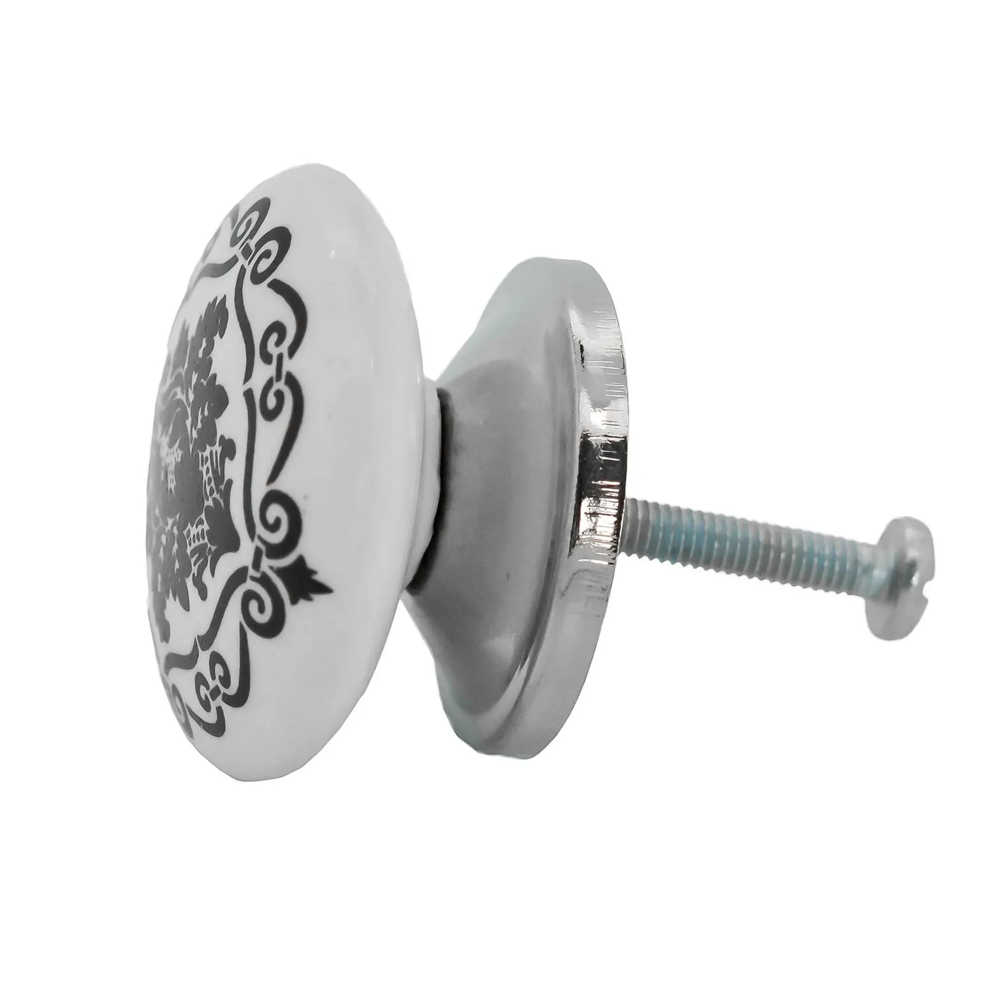 maDDma – Möbelknopf Keramik „Ornaments Raute“ Ø 37 mm