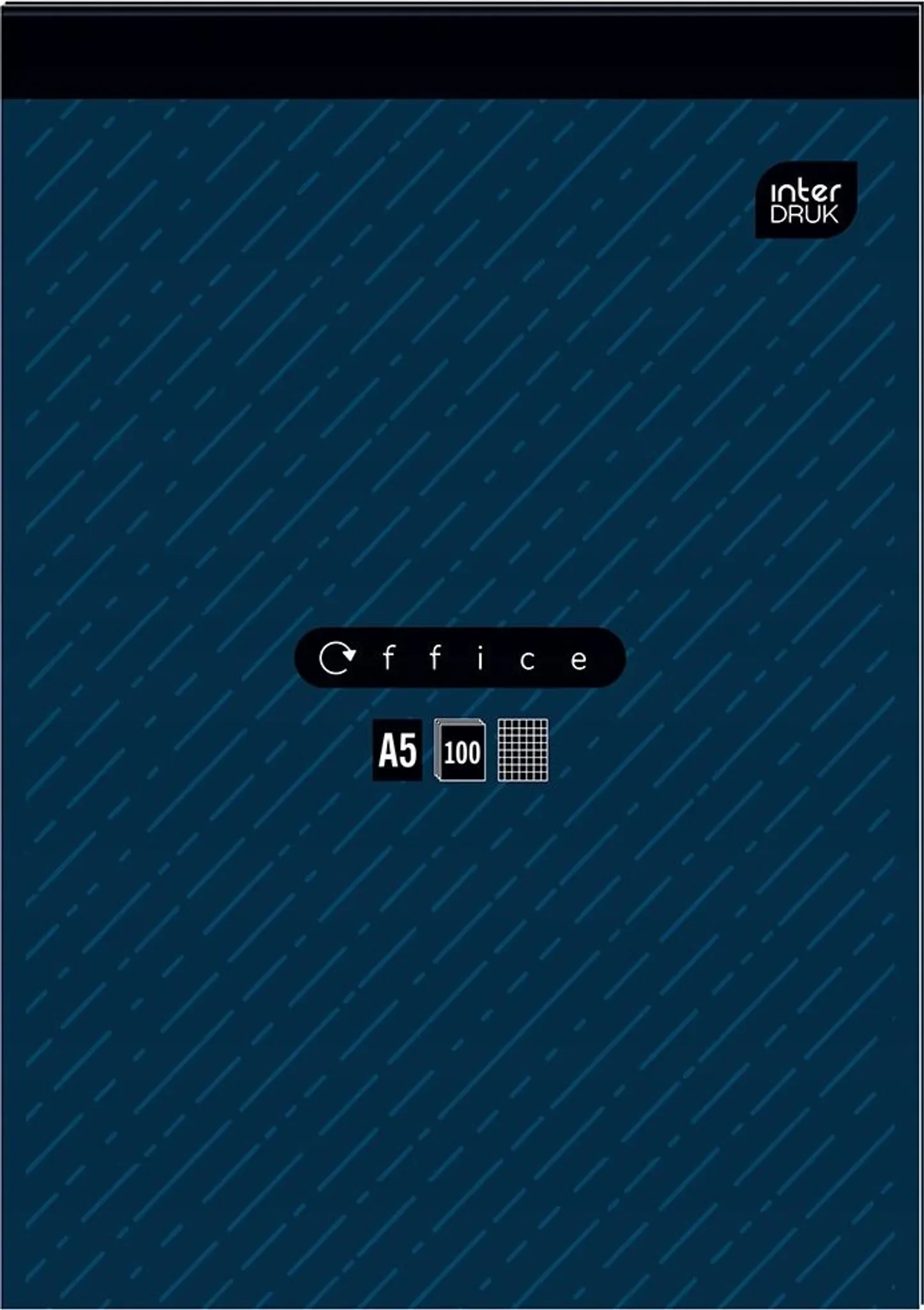Interdruk – Büroblock A5, 100 Blatt, kariert, Dunkelblau