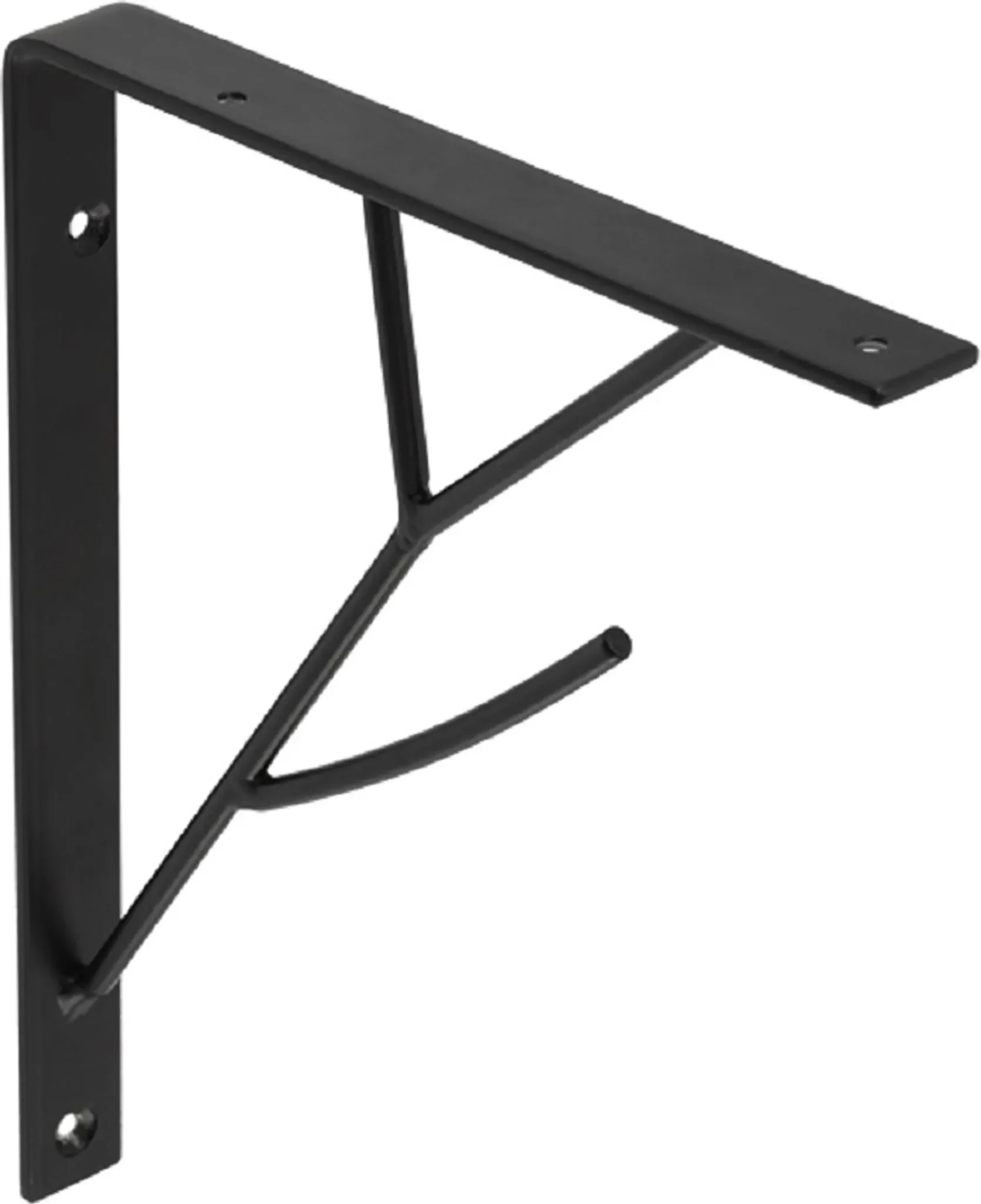 MS Beschläge – Regalkonsole „Tree“, Landhausstil, Schwarz matt, 200×170 mm