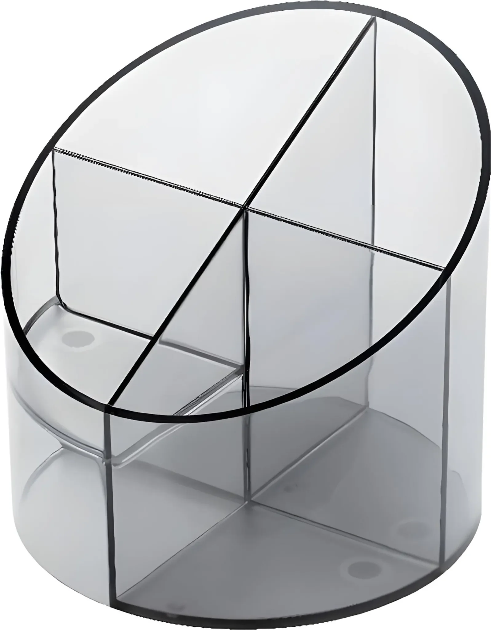 Helit Multiköcher „Economy“ grau-transparent 4 Fächer