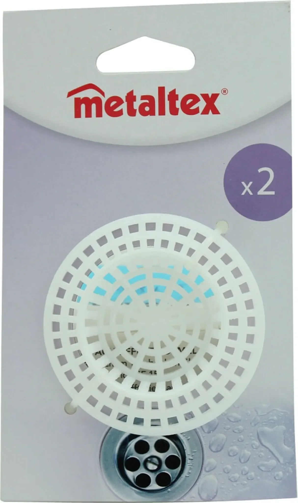 Metaltex – Spülbeckenfilter, 2er-Set, Kunststoff, weiß